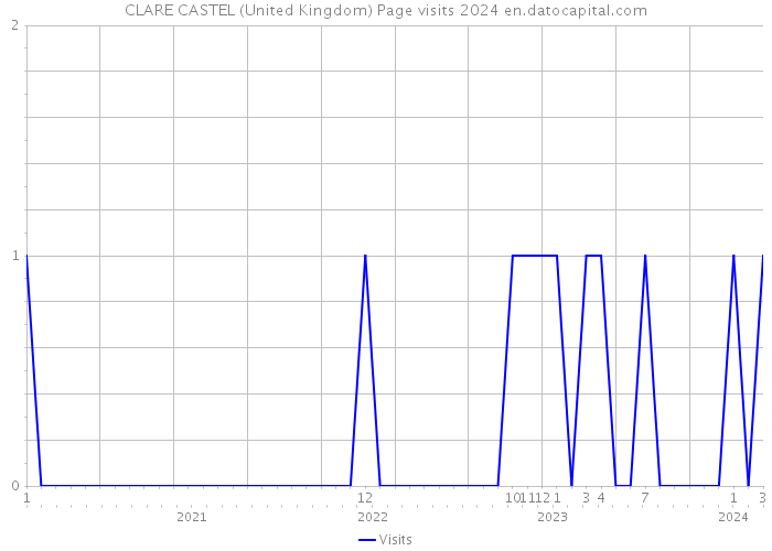 CLARE CASTEL (United Kingdom) Page visits 2024 