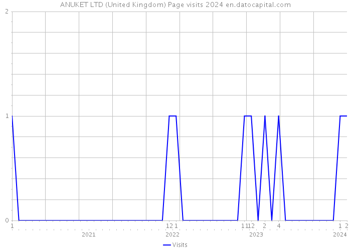 ANUKET LTD (United Kingdom) Page visits 2024 