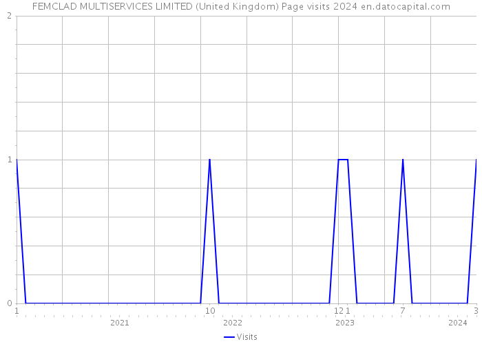 FEMCLAD MULTISERVICES LIMITED (United Kingdom) Page visits 2024 