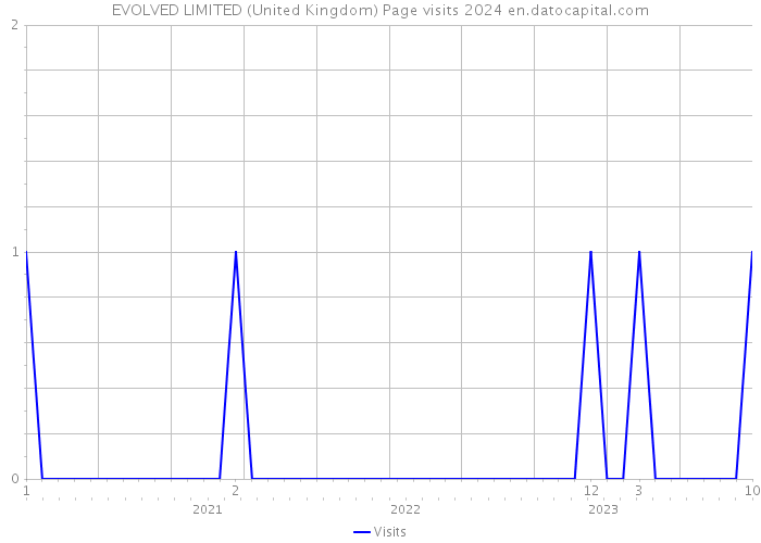EVOLVED LIMITED (United Kingdom) Page visits 2024 