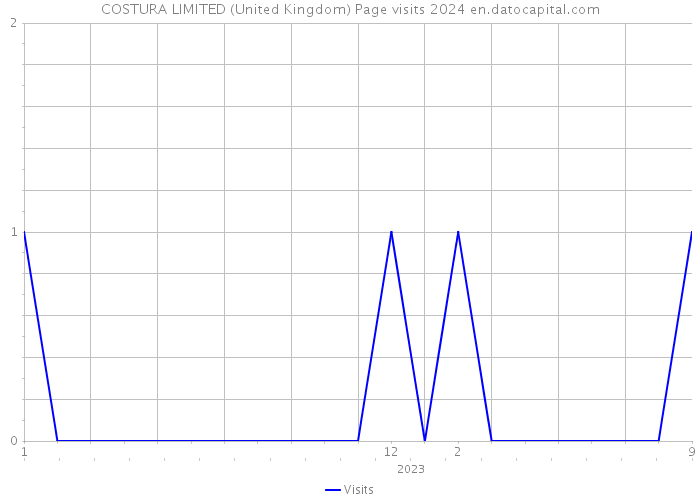 COSTURA LIMITED (United Kingdom) Page visits 2024 