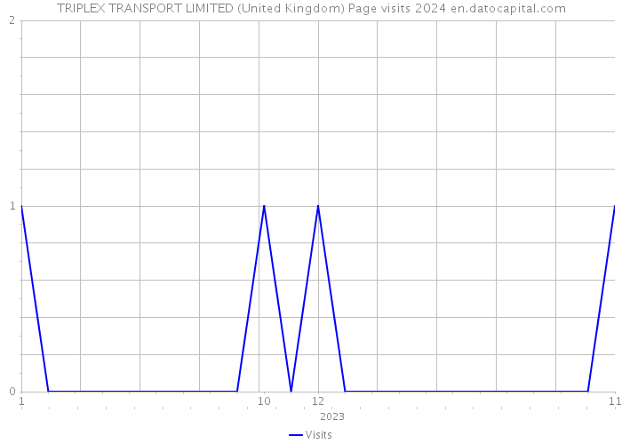 TRIPLEX TRANSPORT LIMITED (United Kingdom) Page visits 2024 