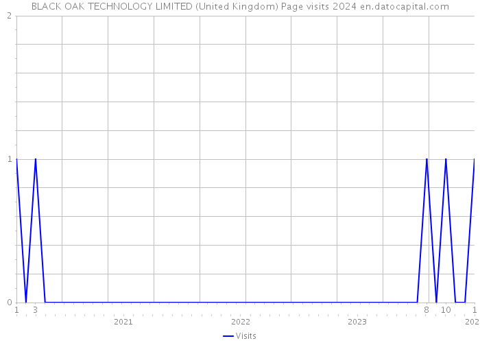 BLACK OAK TECHNOLOGY LIMITED (United Kingdom) Page visits 2024 