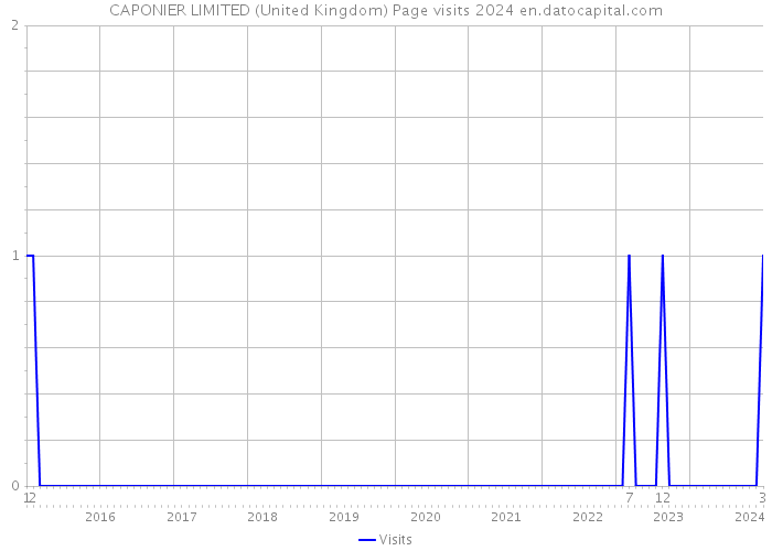 CAPONIER LIMITED (United Kingdom) Page visits 2024 