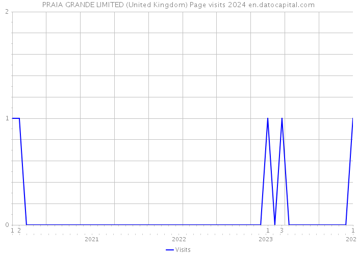 PRAIA GRANDE LIMITED (United Kingdom) Page visits 2024 