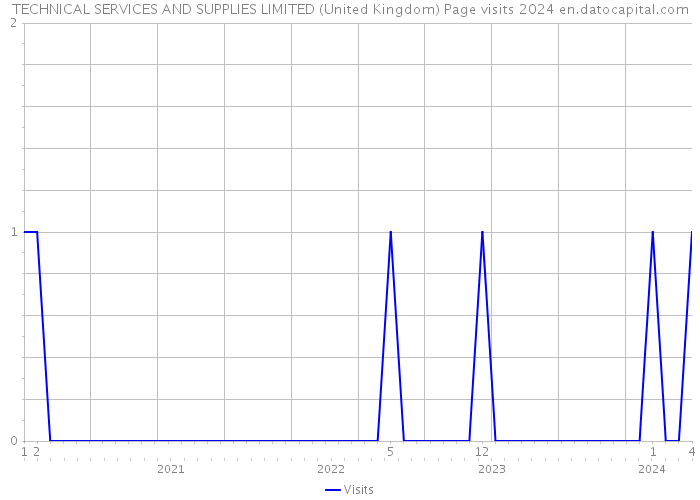 TECHNICAL SERVICES AND SUPPLIES LIMITED (United Kingdom) Page visits 2024 
