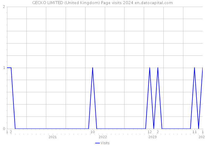 GECKO LIMITED (United Kingdom) Page visits 2024 