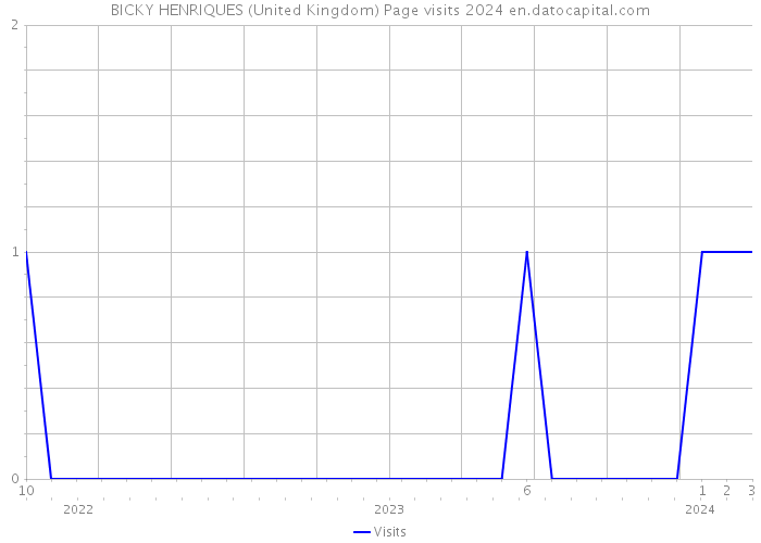 BICKY HENRIQUES (United Kingdom) Page visits 2024 