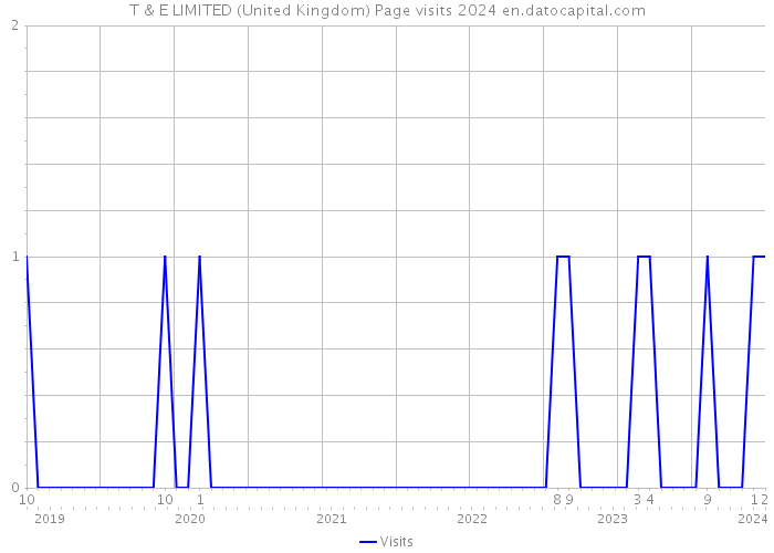 T & E LIMITED (United Kingdom) Page visits 2024 