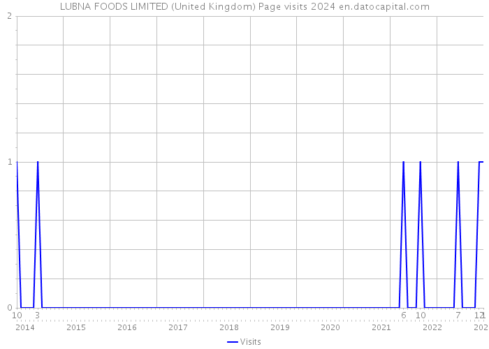 LUBNA FOODS LIMITED (United Kingdom) Page visits 2024 