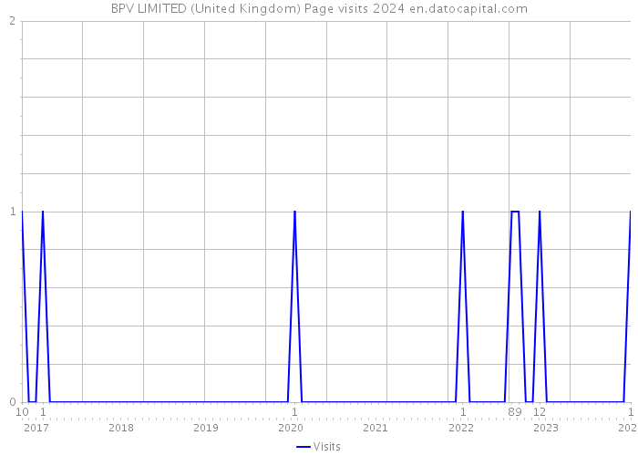 BPV LIMITED (United Kingdom) Page visits 2024 