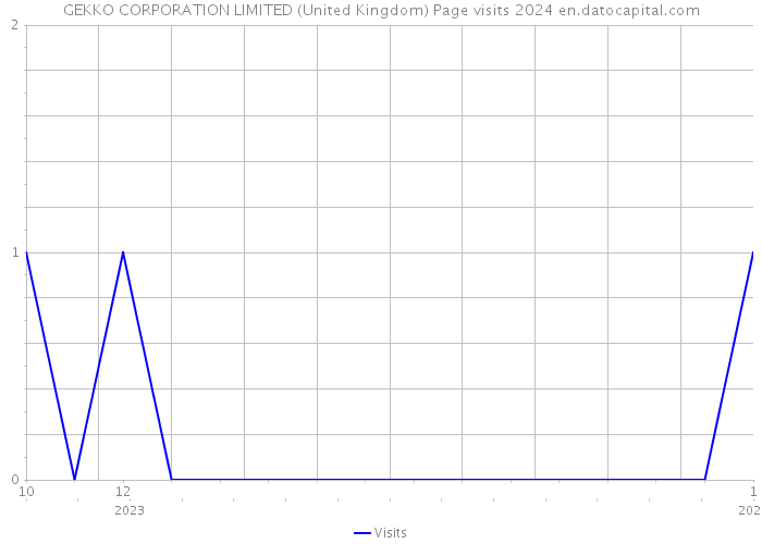 GEKKO CORPORATION LIMITED (United Kingdom) Page visits 2024 