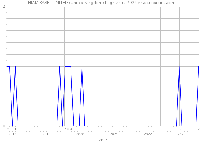 THIAM BABEL LIMITED (United Kingdom) Page visits 2024 