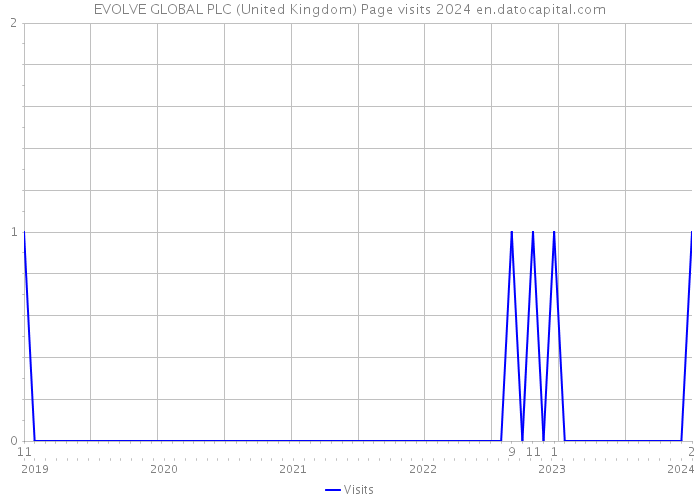 EVOLVE GLOBAL PLC (United Kingdom) Page visits 2024 