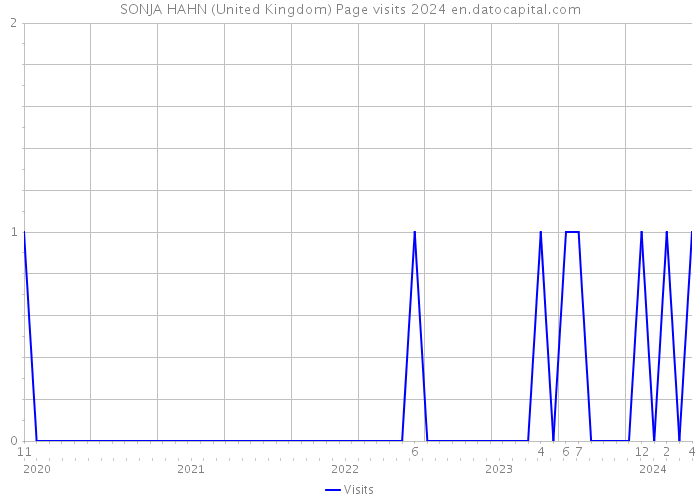 SONJA HAHN (United Kingdom) Page visits 2024 