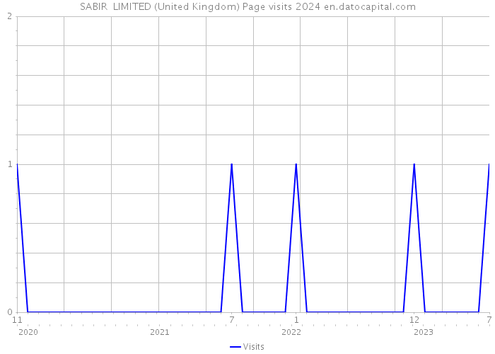 SABIR LIMITED (United Kingdom) Page visits 2024 