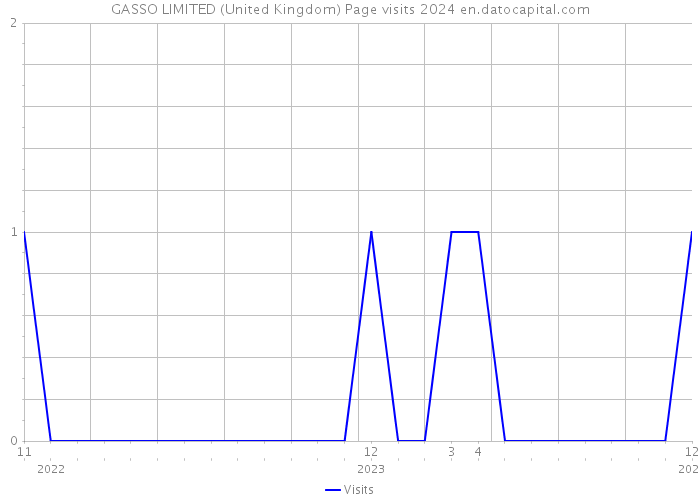 GASSO LIMITED (United Kingdom) Page visits 2024 
