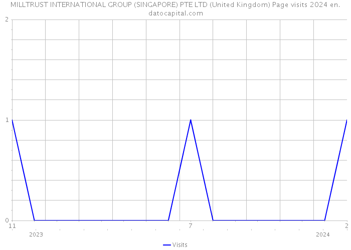 MILLTRUST INTERNATIONAL GROUP (SINGAPORE) PTE LTD (United Kingdom) Page visits 2024 