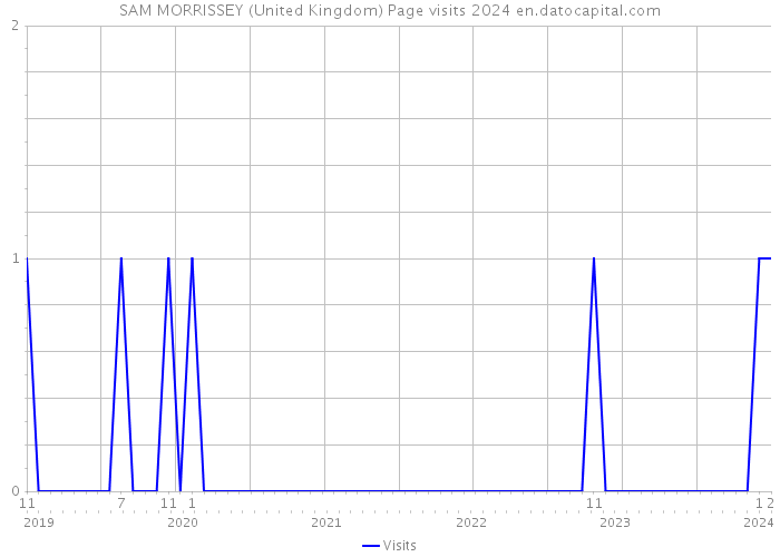 SAM MORRISSEY (United Kingdom) Page visits 2024 