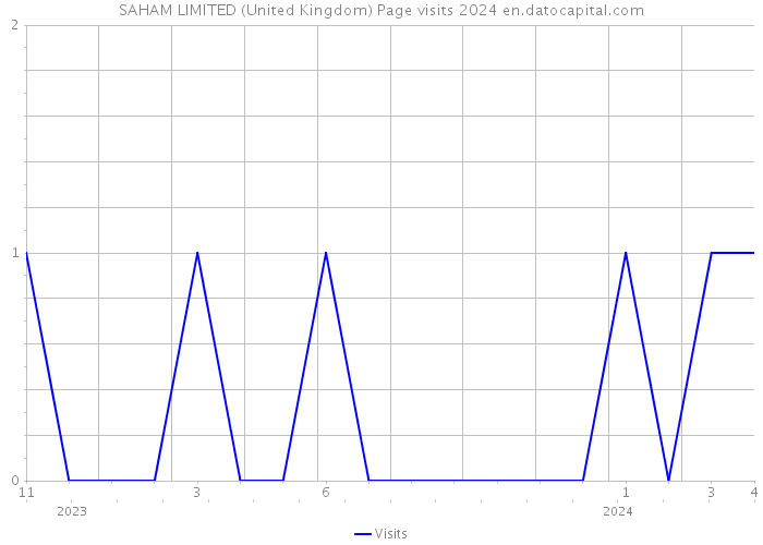 SAHAM LIMITED (United Kingdom) Page visits 2024 