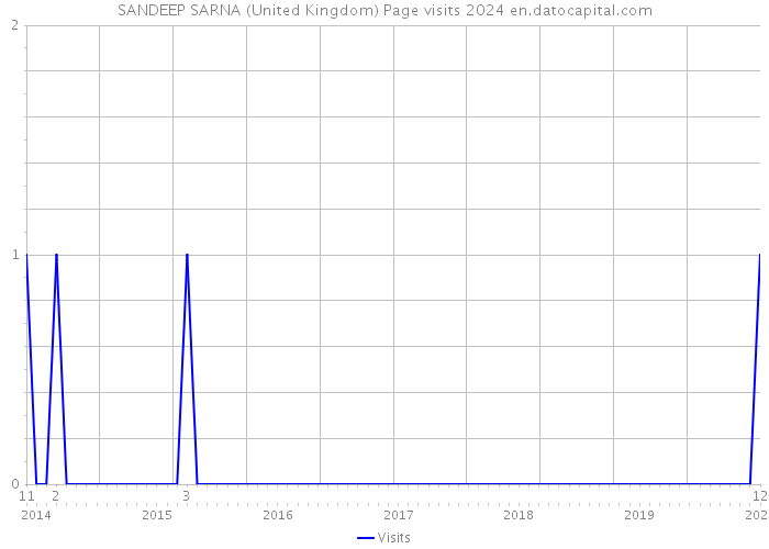 SANDEEP SARNA (United Kingdom) Page visits 2024 