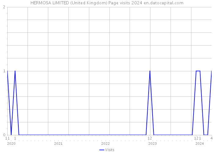 HERMOSA LIMITED (United Kingdom) Page visits 2024 