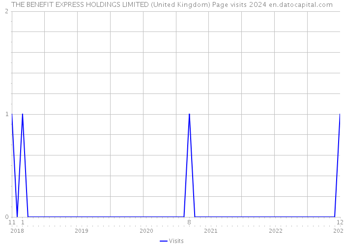 THE BENEFIT EXPRESS HOLDINGS LIMITED (United Kingdom) Page visits 2024 