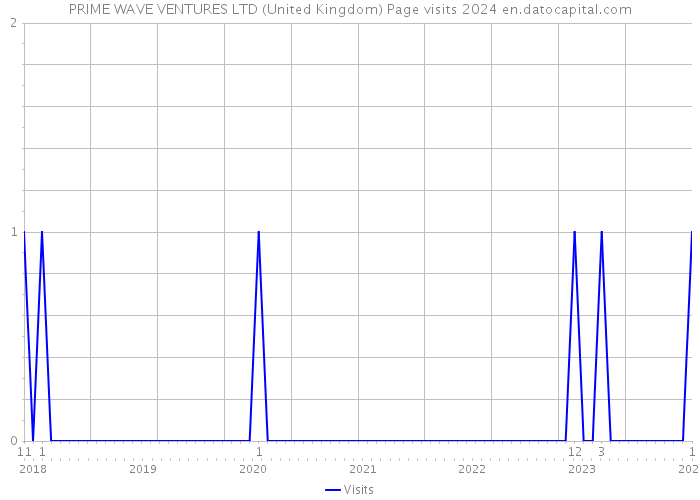 PRIME WAVE VENTURES LTD (United Kingdom) Page visits 2024 