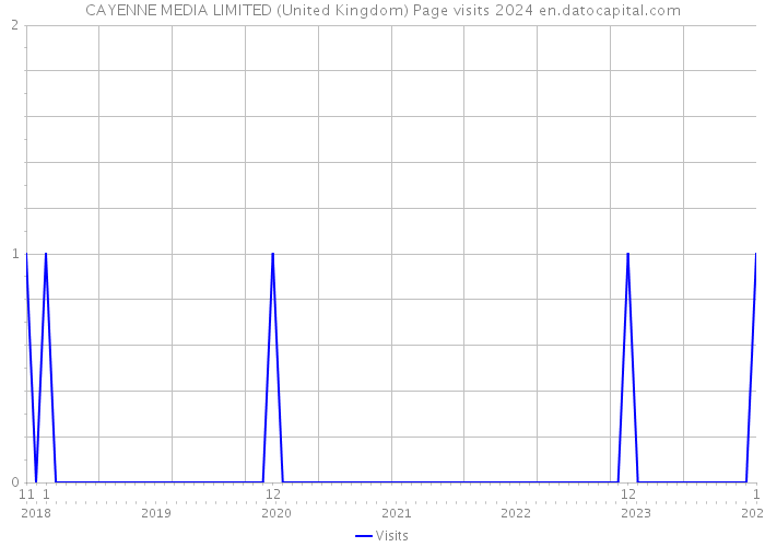 CAYENNE MEDIA LIMITED (United Kingdom) Page visits 2024 