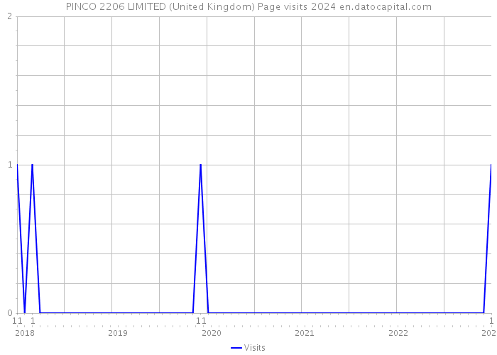 PINCO 2206 LIMITED (United Kingdom) Page visits 2024 