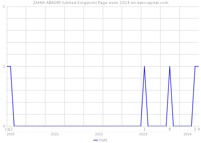 ZAHIA ABADIR (United Kingdom) Page visits 2024 