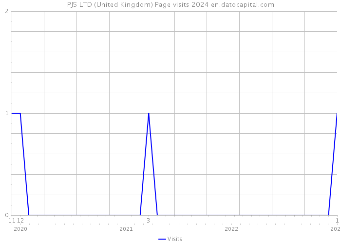 PJ5 LTD (United Kingdom) Page visits 2024 