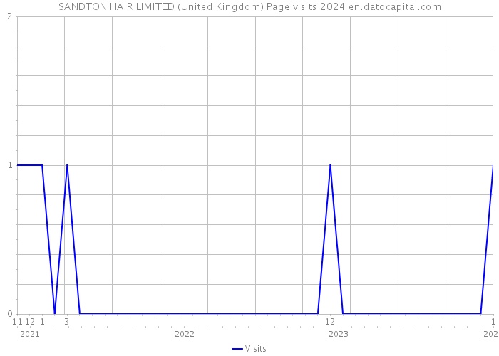 SANDTON HAIR LIMITED (United Kingdom) Page visits 2024 