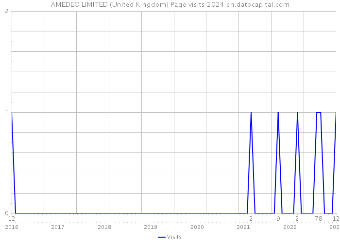 AMEDEO LIMITED (United Kingdom) Page visits 2024 