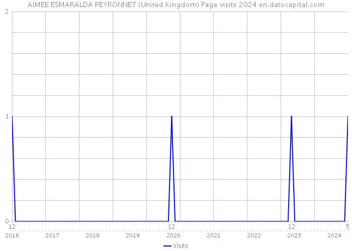 AIMEE ESMARALDA PEYRONNET (United Kingdom) Page visits 2024 