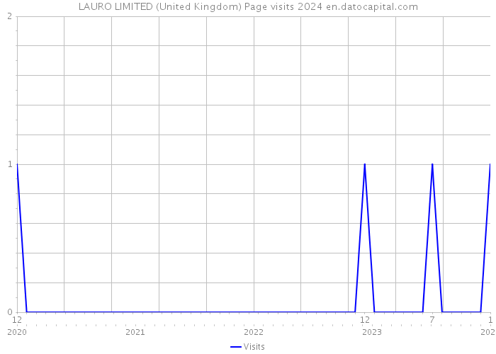 LAURO LIMITED (United Kingdom) Page visits 2024 