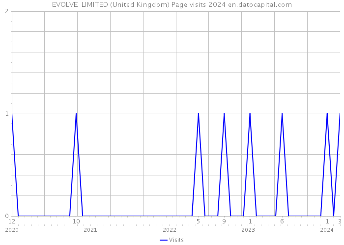 EVOLVE+ LIMITED (United Kingdom) Page visits 2024 