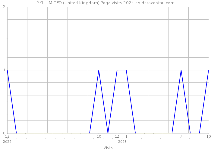 YYL LIMITED (United Kingdom) Page visits 2024 