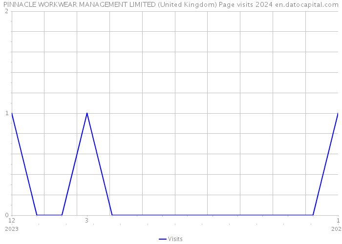 PINNACLE WORKWEAR MANAGEMENT LIMITED (United Kingdom) Page visits 2024 
