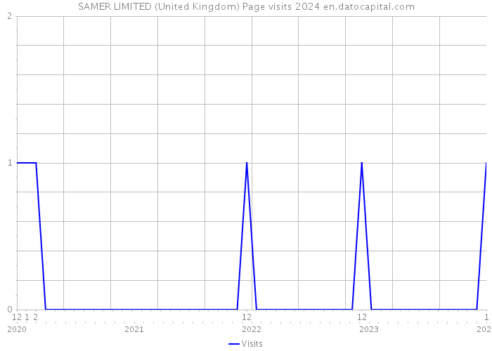 SAMER LIMITED (United Kingdom) Page visits 2024 