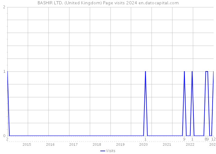 BASHIR LTD. (United Kingdom) Page visits 2024 