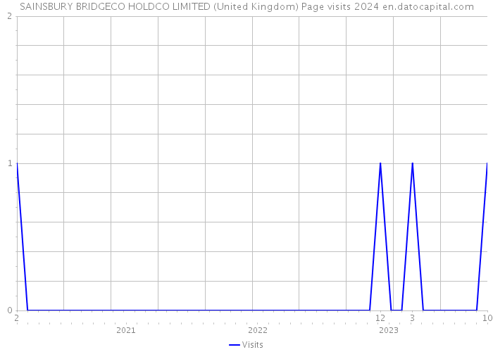 SAINSBURY BRIDGECO HOLDCO LIMITED (United Kingdom) Page visits 2024 