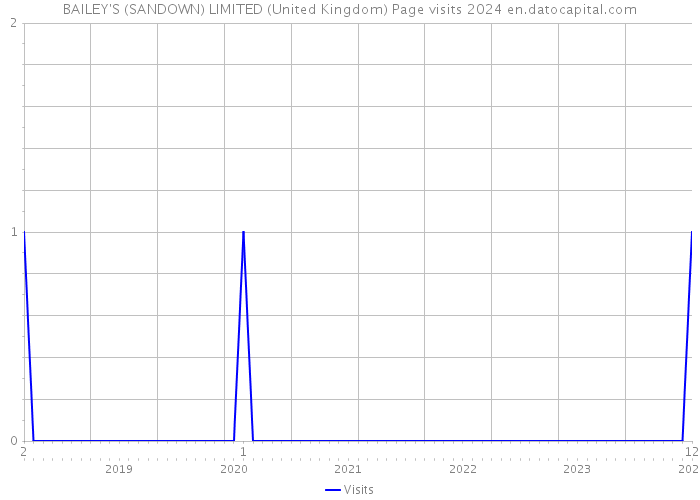 BAILEY'S (SANDOWN) LIMITED (United Kingdom) Page visits 2024 