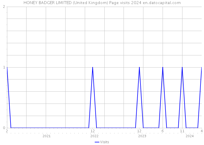 HONEY BADGER LIMITED (United Kingdom) Page visits 2024 