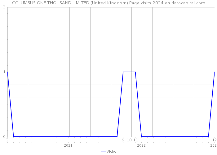 COLUMBUS ONE THOUSAND LIMITED (United Kingdom) Page visits 2024 