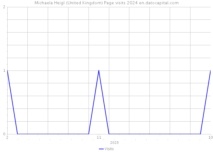Michaela Heigl (United Kingdom) Page visits 2024 