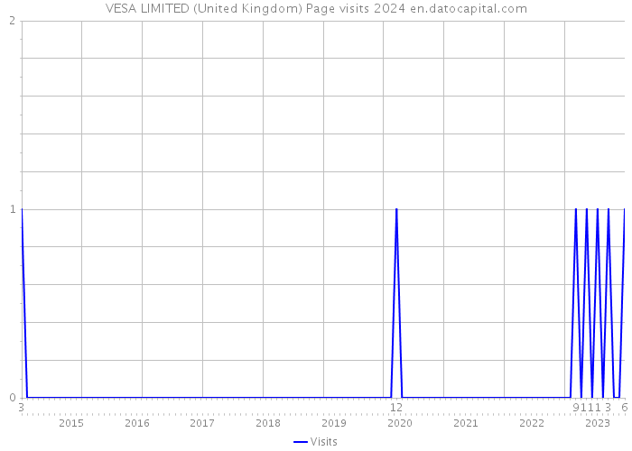 VESA LIMITED (United Kingdom) Page visits 2024 