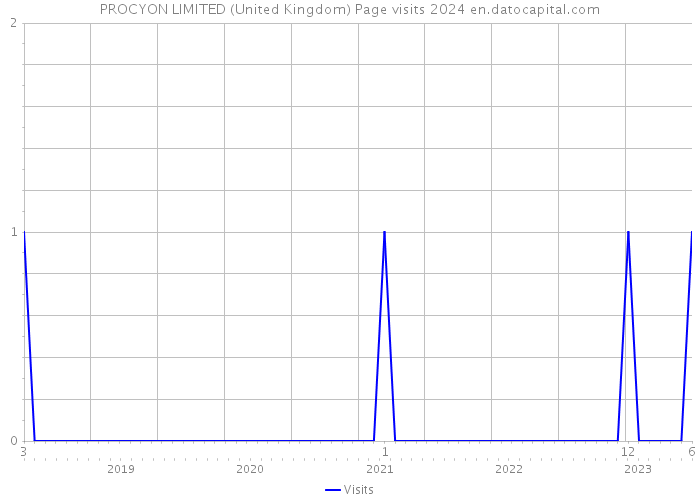 PROCYON LIMITED (United Kingdom) Page visits 2024 