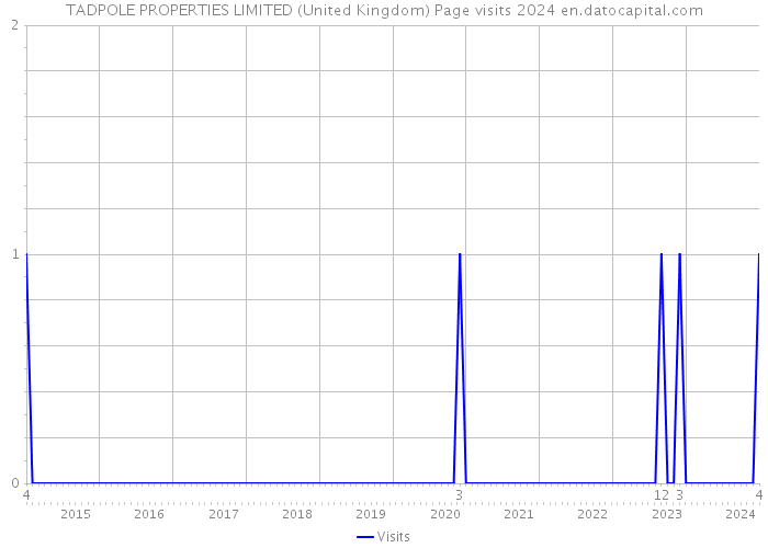 TADPOLE PROPERTIES LIMITED (United Kingdom) Page visits 2024 