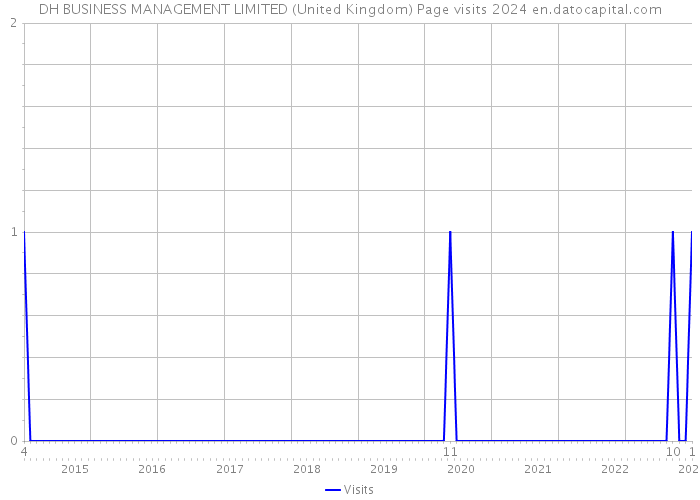 DH BUSINESS MANAGEMENT LIMITED (United Kingdom) Page visits 2024 